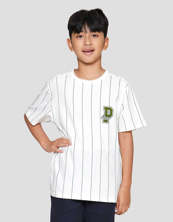 Nevada Stripes Patch Kecil Kiri Atas Pakai Kaos Anak Laki-laki