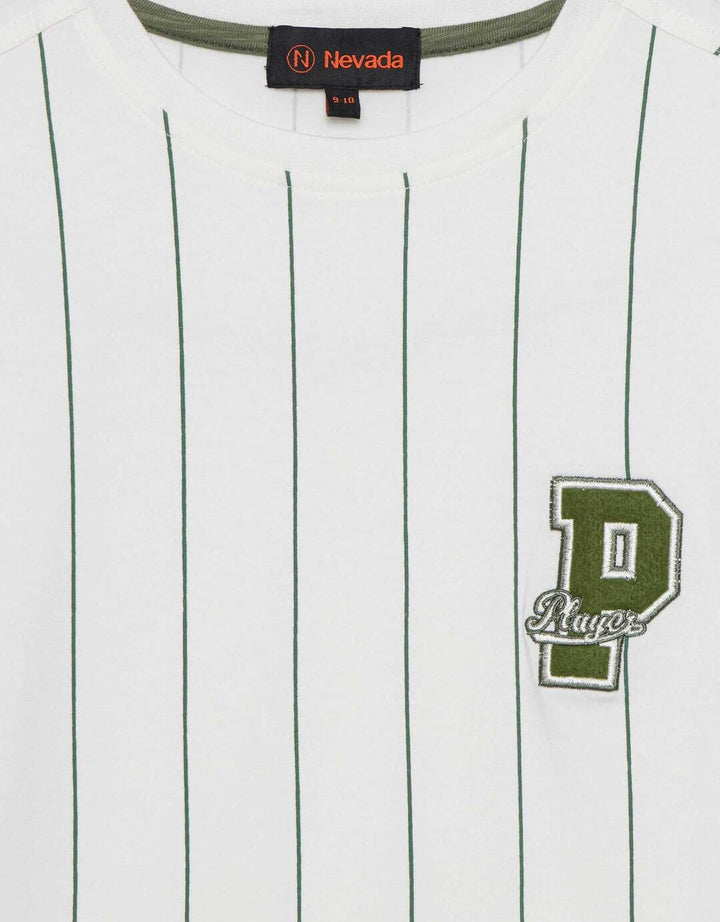 Nevada Stripes Patch Kecil Kiri Atas Pakai Kaos Anak Laki-laki