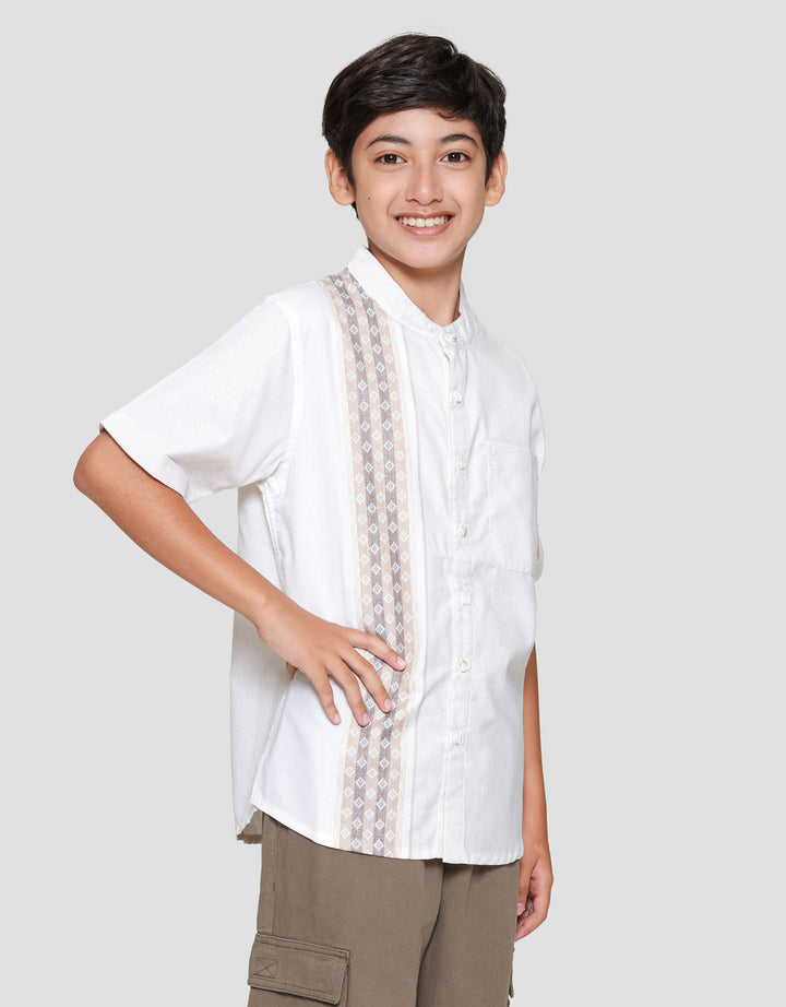 Nevada Uloss Contrast Kemeja Koko Anak Laki-laki