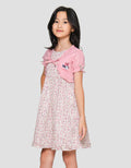 Disney Minnie Print Flower Midi Dress Anak Perempuan