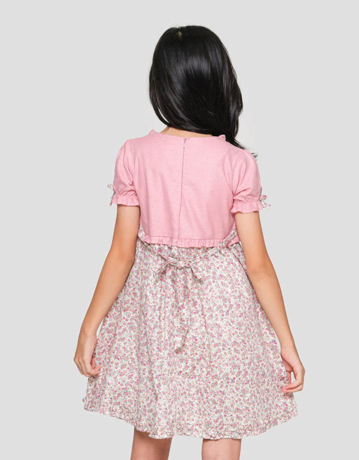 Disney Minnie Print Flower Midi Dress Anak Perempuan