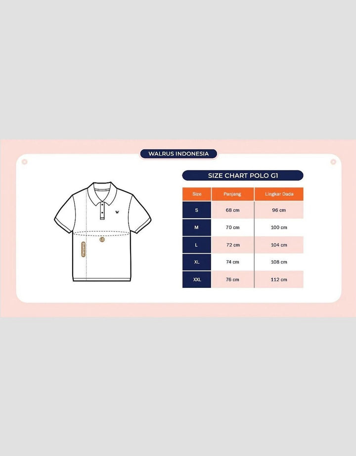 Walrus Polo Kemeja Salur Uniseks