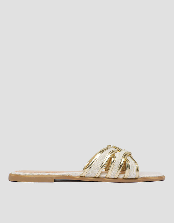 Connexion Gold Sandal Slipper Wanita
