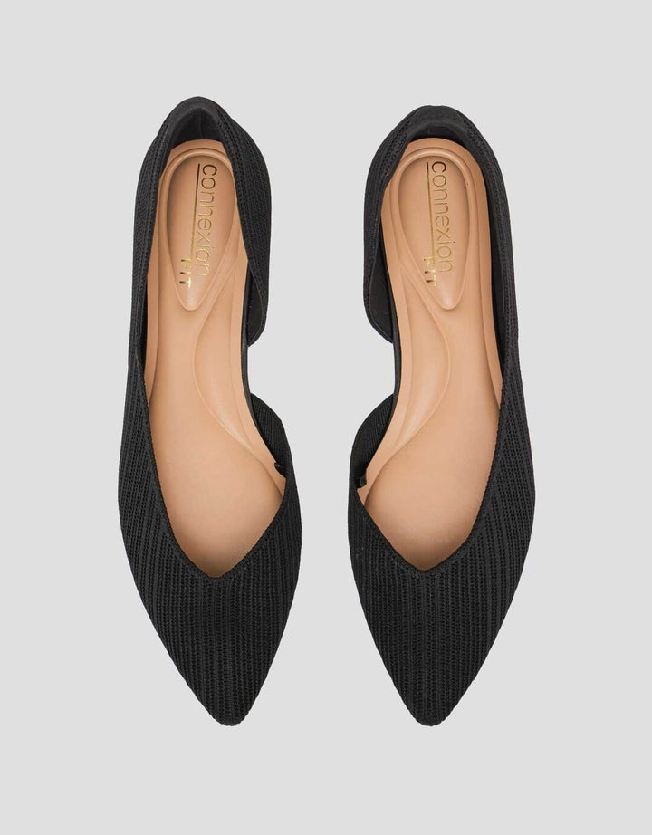 Connexion Patern Stripe Sepatu Flat Wanita