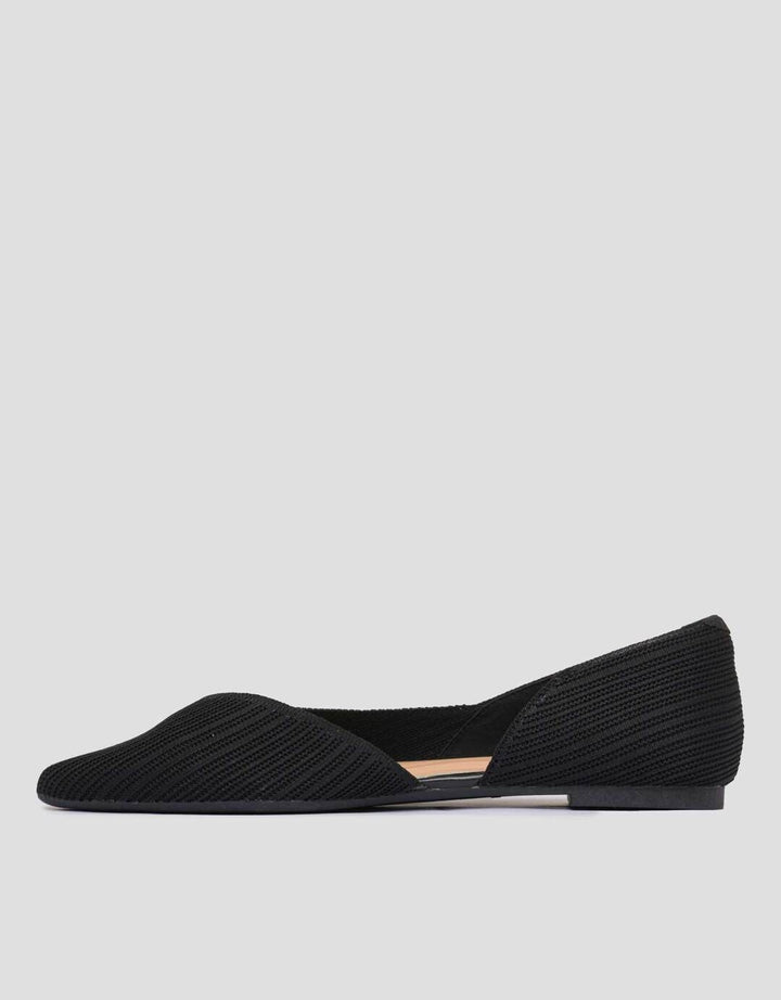 Connexion Patern Stripe Sepatu Flat Wanita