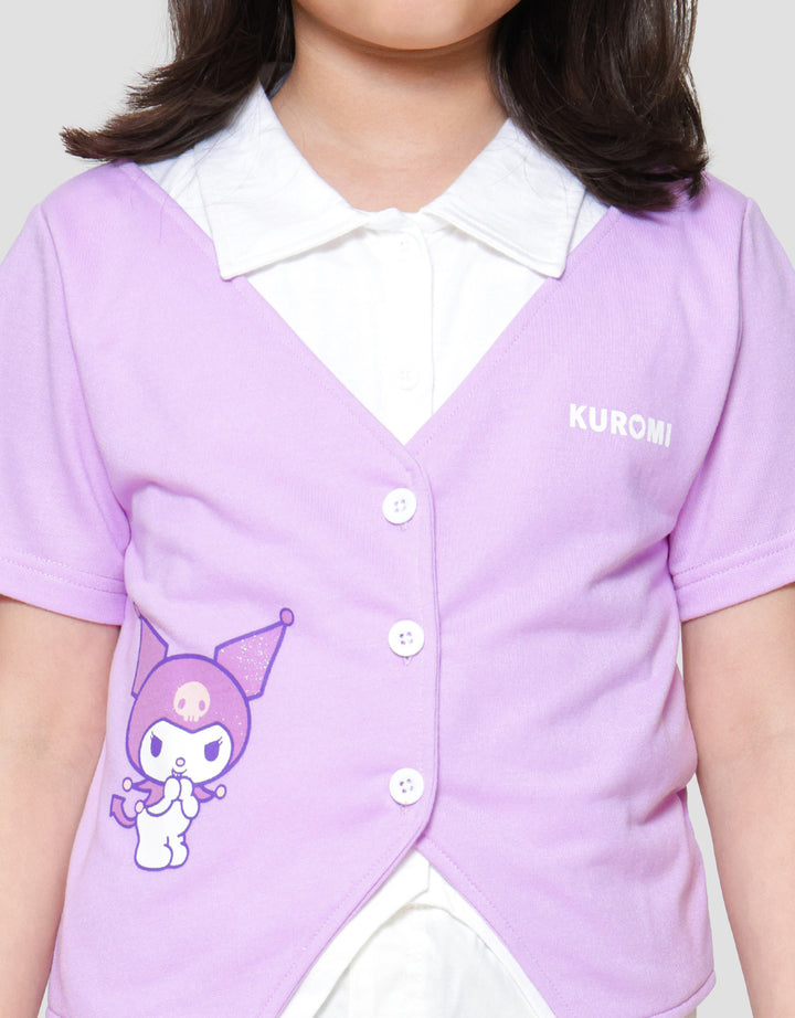 Character Rompi Kuromi Kaos Anak Perempuan