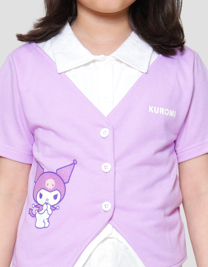 Character Rompi Kuromi Kaos Anak Perempuan