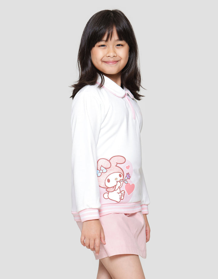 Character My Melody Collar Rets Sweater Anak Perempuan