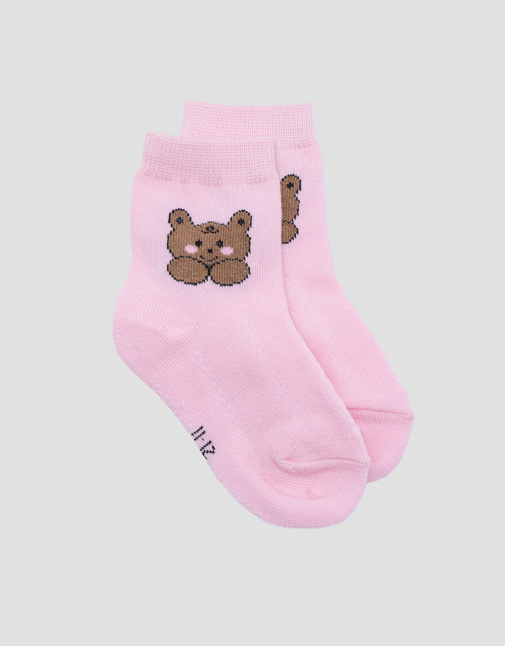 Little M Bear Girls Baby Socks