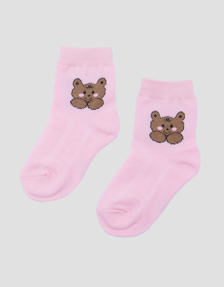Little M Bear Girls Baby Socks