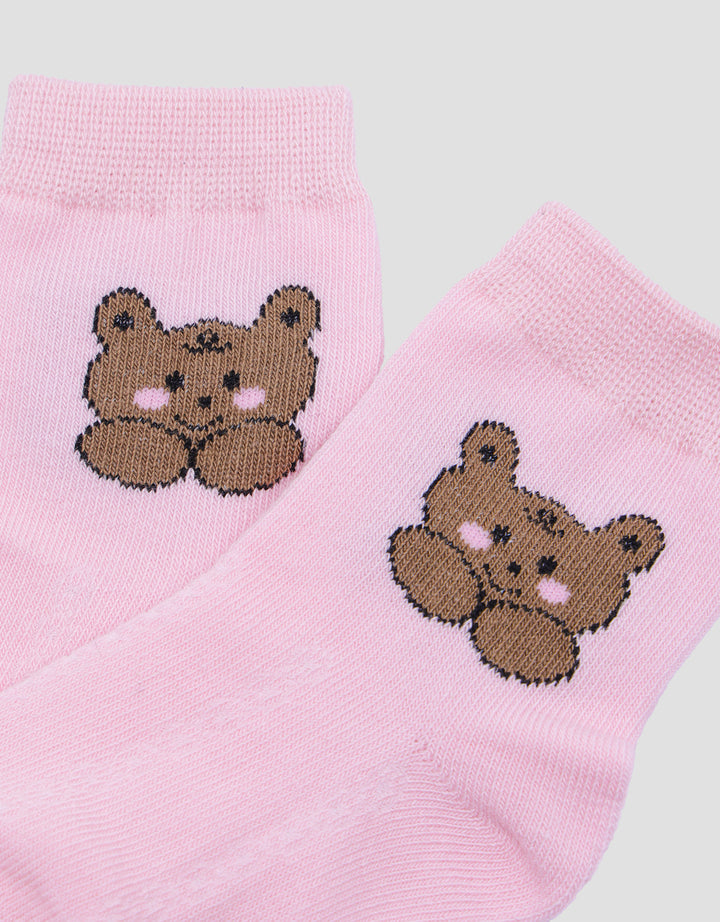 Little M Bear Girls Baby Socks