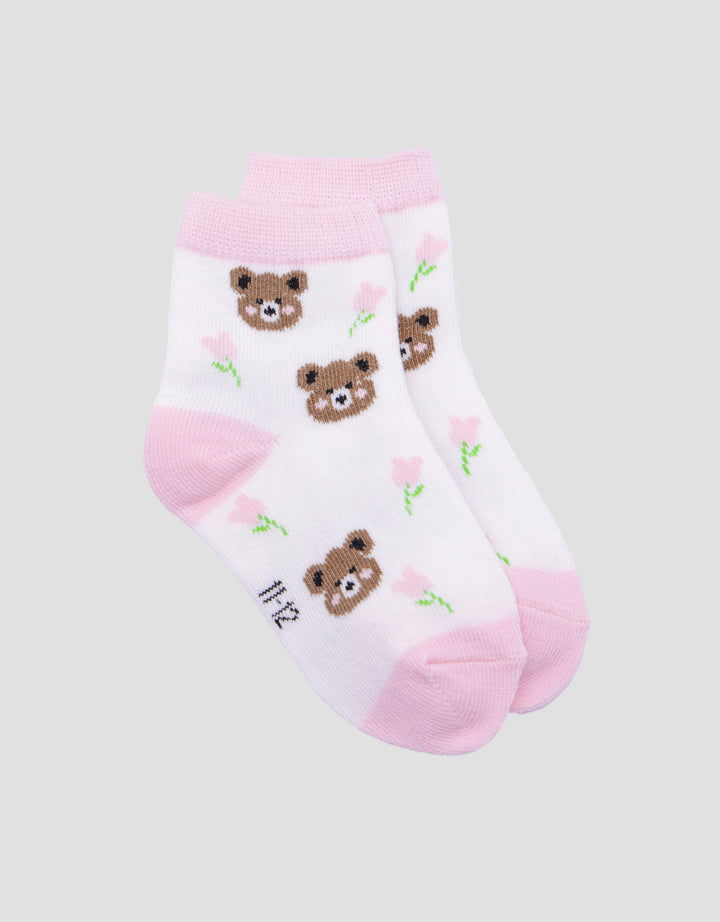 Little M Print Bear Kaus Kaki Anak Perempuan