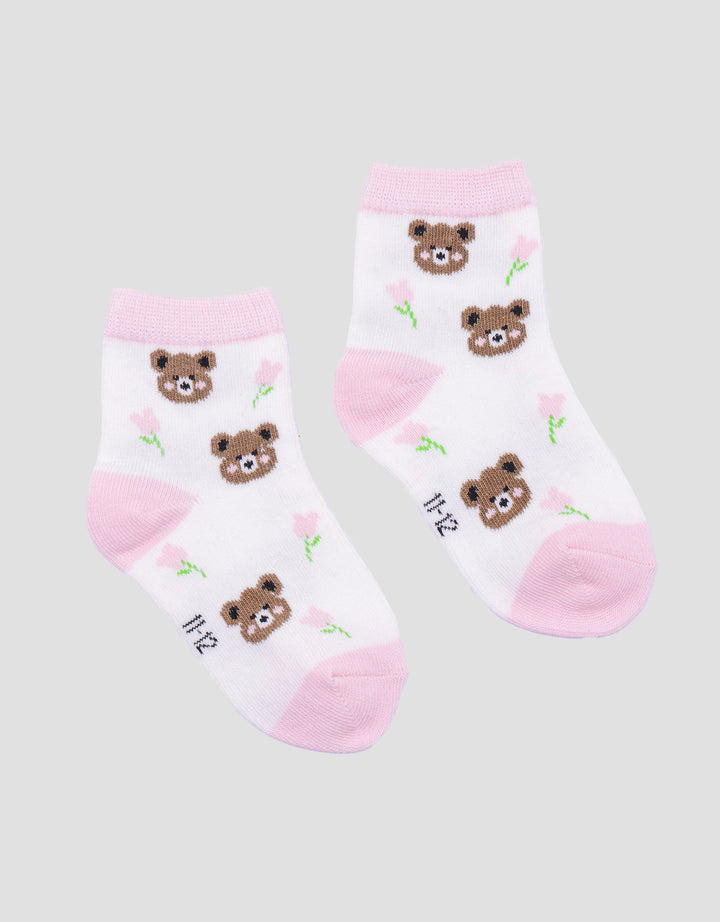 Little M Print Bear Kaus Kaki Anak Perempuan