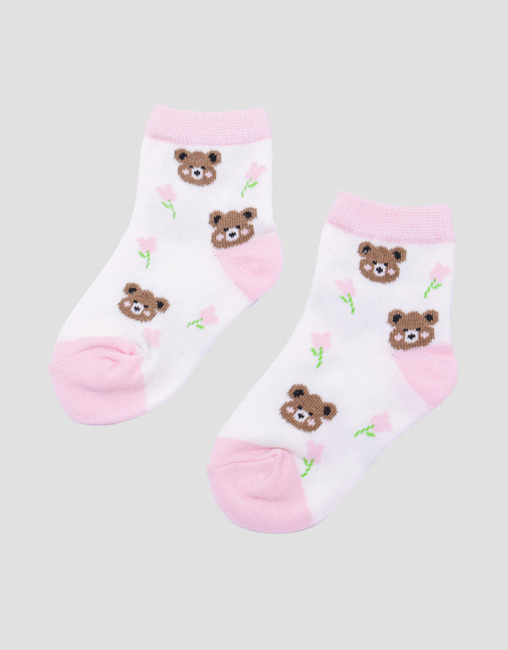 Little M Print Bear Kaus Kaki Anak Perempuan