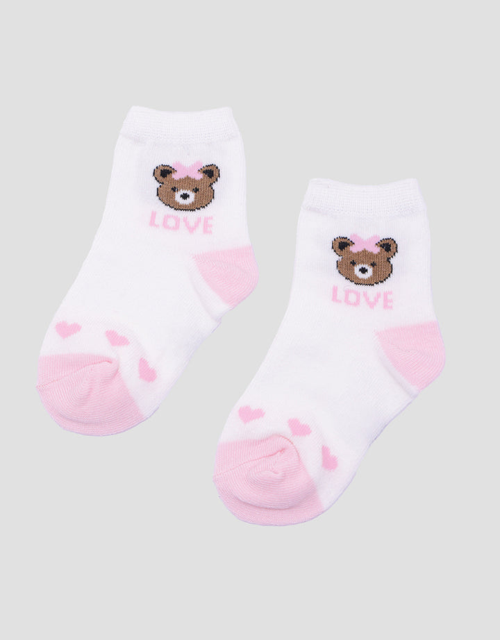 Little M Bear Girls Socks
