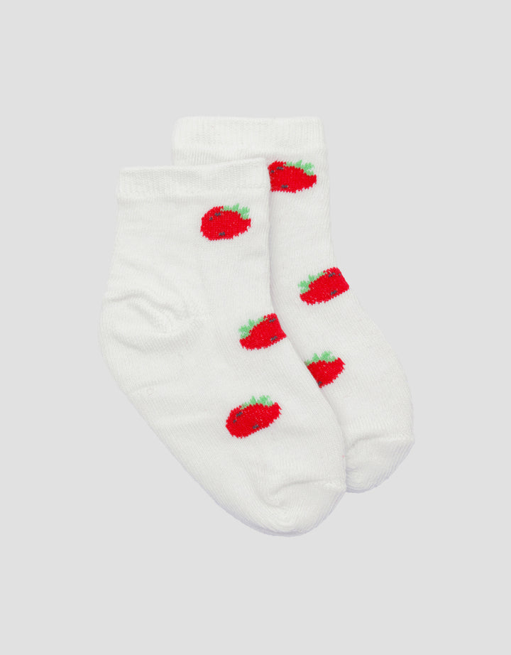 Little M Print Strawberry Kaus Kaki Anak