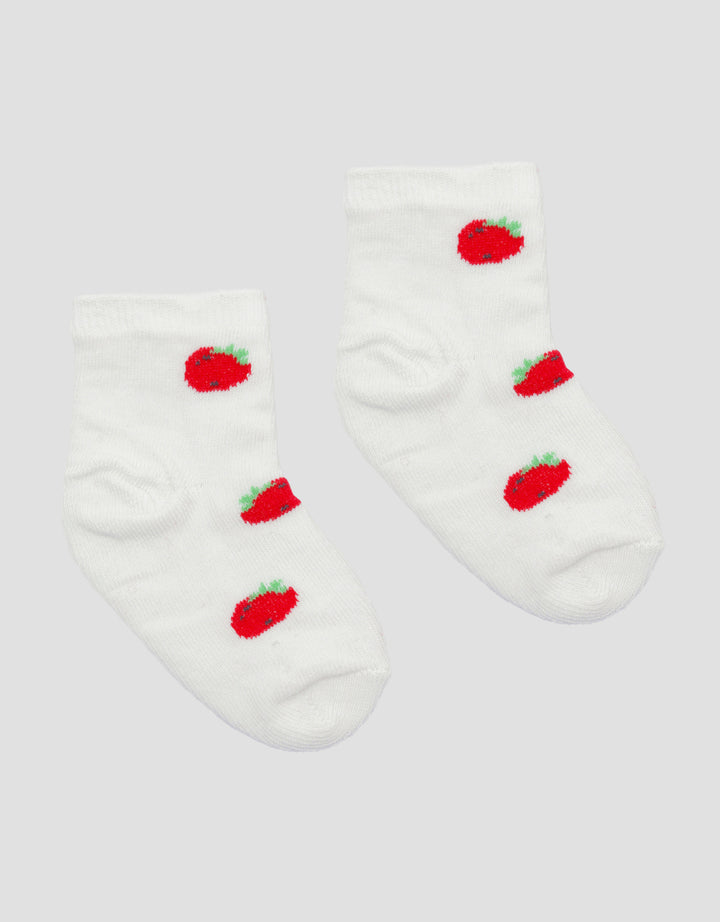 Little M Print Strawberry Kaus Kaki Anak