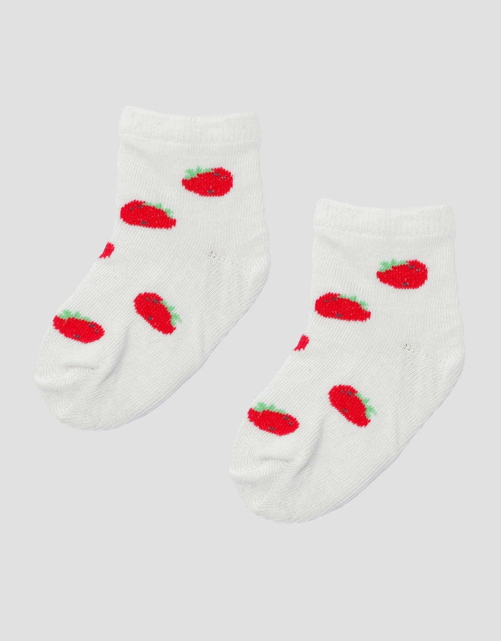 Little M Print Strawberry Kaus Kaki Anak