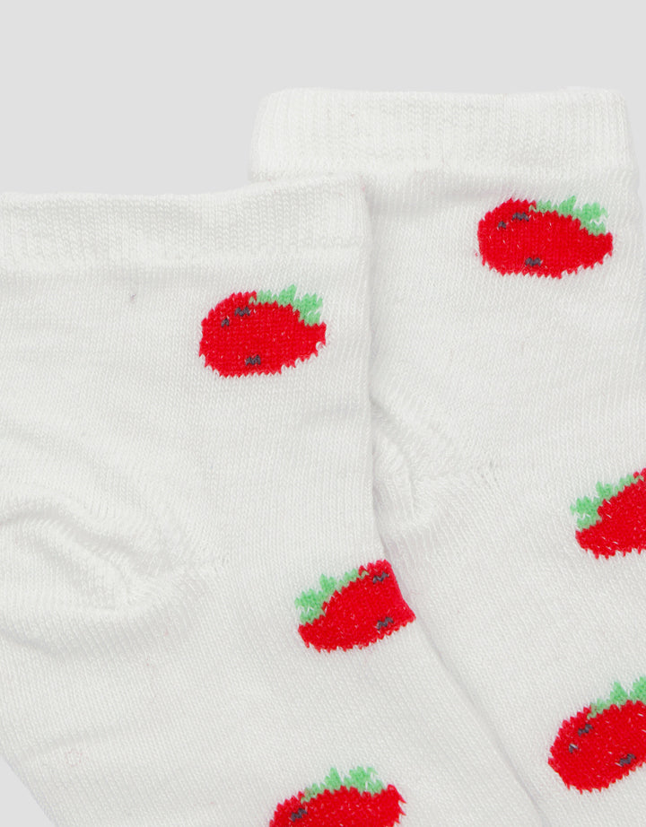 Little M Print Strawberry Kaus Kaki Anak