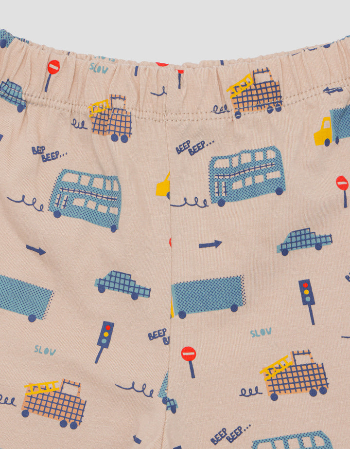 Little M Transportation Baju Set Jersey Bayi Laki-Laki