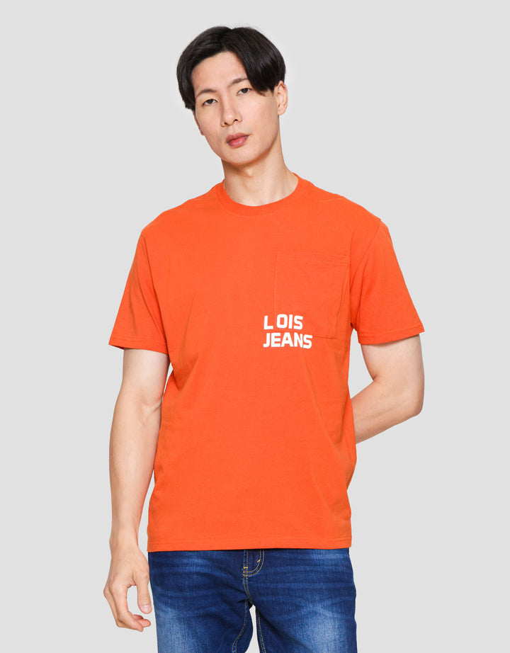 Lois Ksl2402 Brand Print Kaos Lengan Pendek Pria