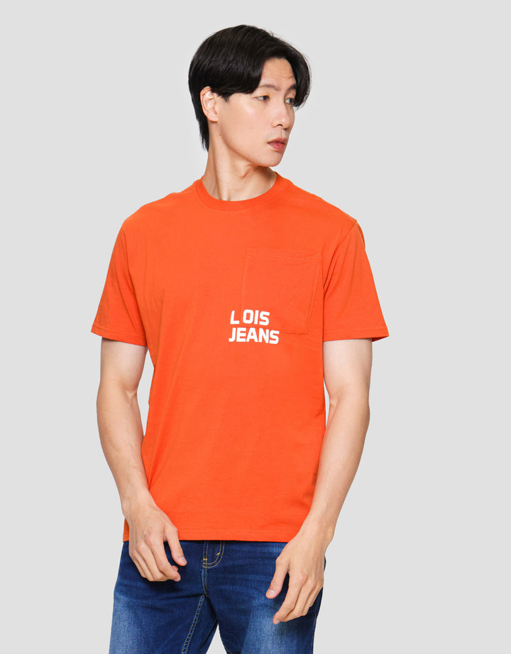 Lois Ksl2402 Brand Print Kaos Lengan Pendek Pria