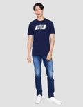 Lois Tshirt Ksl2388 Print Brand Stripe Kaos Lengan Pendek Pria