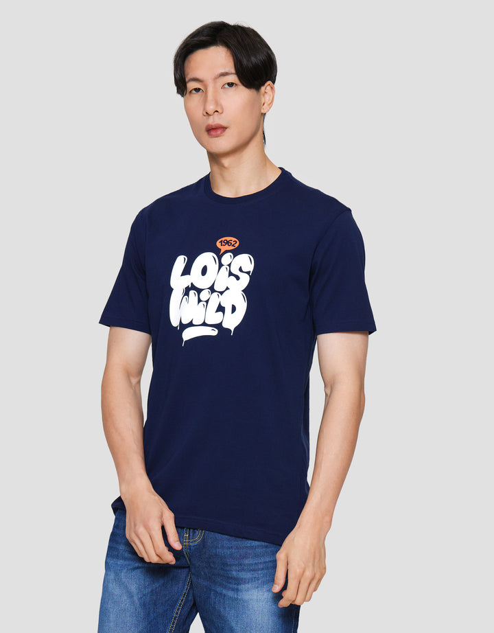 Lois Ksl2389 Print Wild Kaos Lengan Pendek Pria