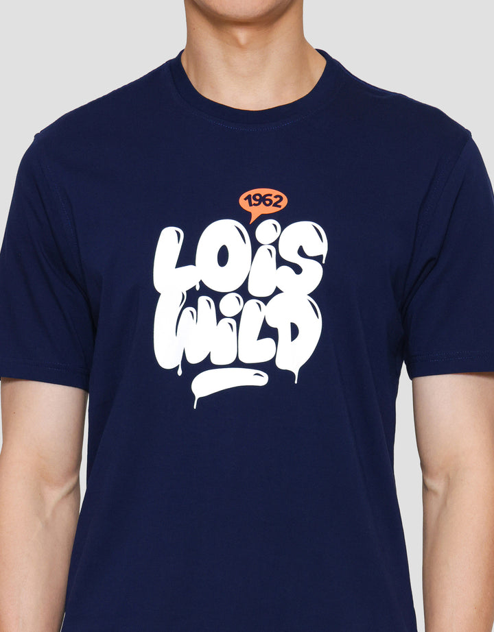 Lois Ksl2389 Print Wild Kaos Lengan Pendek Pria