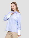 Lois Girl Stripe Print Kemeja Lengan Panjang Wanita