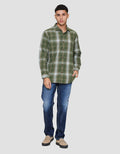 Lois Print Checks Kemeja Lengan Panjang Pria