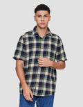 Lois Print Checks Kemeja Lengan Pendek Pria
