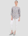 Expand Lineta Blouse Kemeja Motif Bunga Wanita