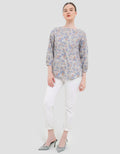 Expand Lineta Blouse Kemeja Motif Bunga Wanita
