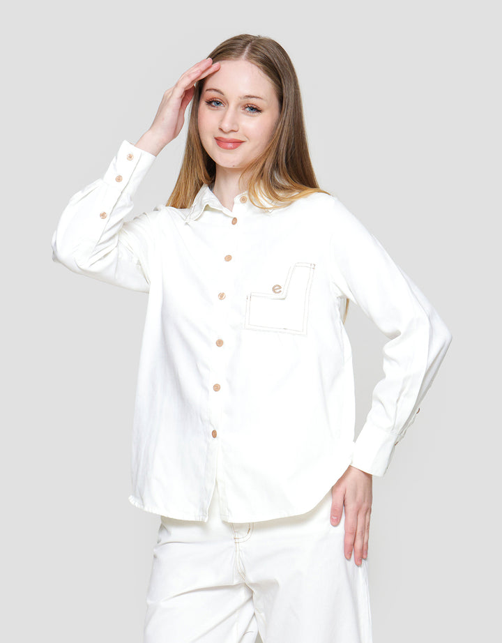 Exit Ikera Blouse Kemeja Lengan Panjang Wanita