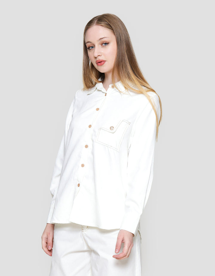 Exit Ikera Blouse Kemeja Lengan Panjang Wanita