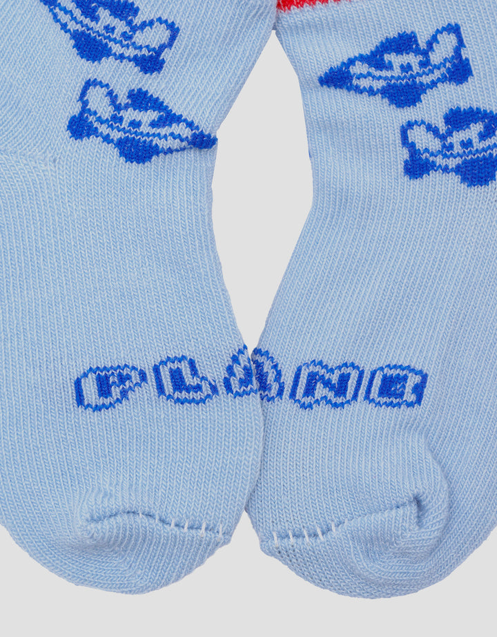 Little M Print Plane Kids Socks