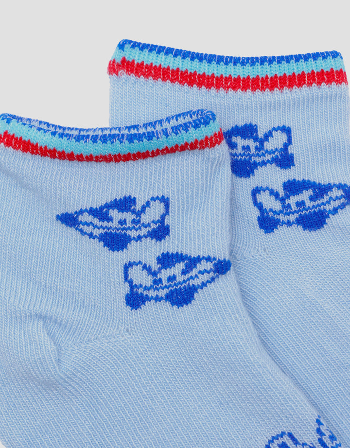 Little M Print Plane Kids Socks