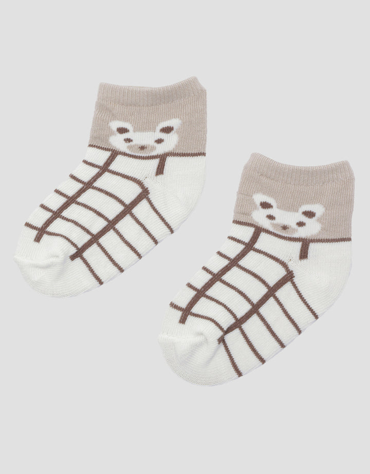 Little M Print Bear Kotak Kaus Kaki Anak