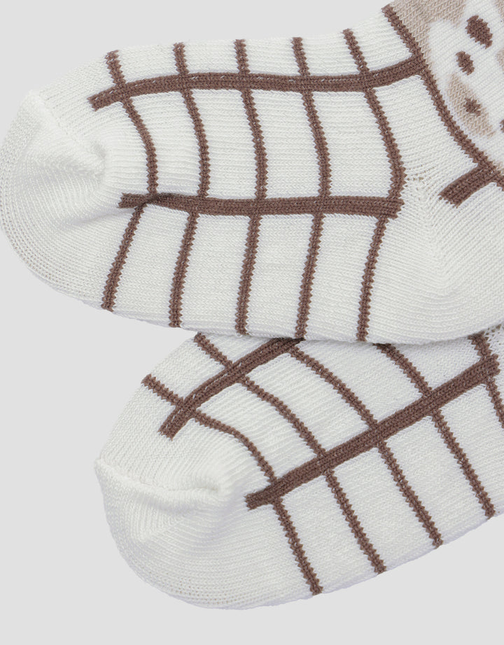 Little M Print Bear Kotak Kaus Kaki Anak