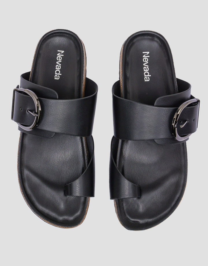 Nevada Buckle Sandal Slipper Wanita