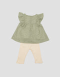Little M 2 Pcs Texture Baby Girl Clothes Set