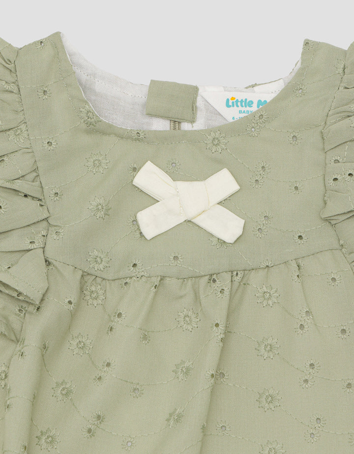 Little M 2 Pcs Tekstur Baju Set Bayi Perempuan