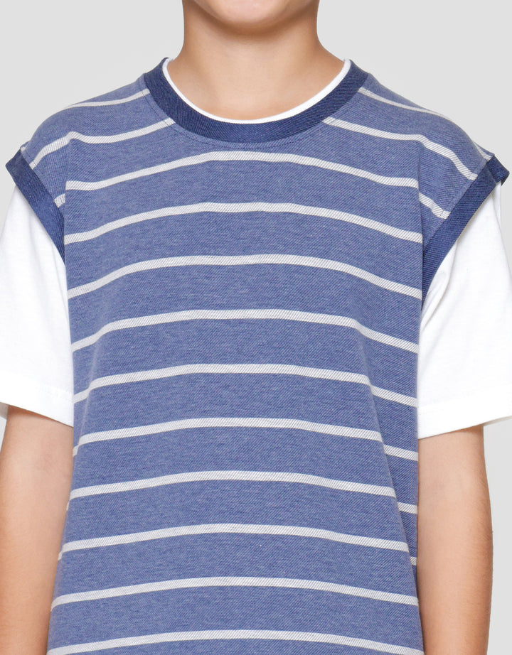 Nevada Silhouette Stripe Kaos Anak Laki-laki