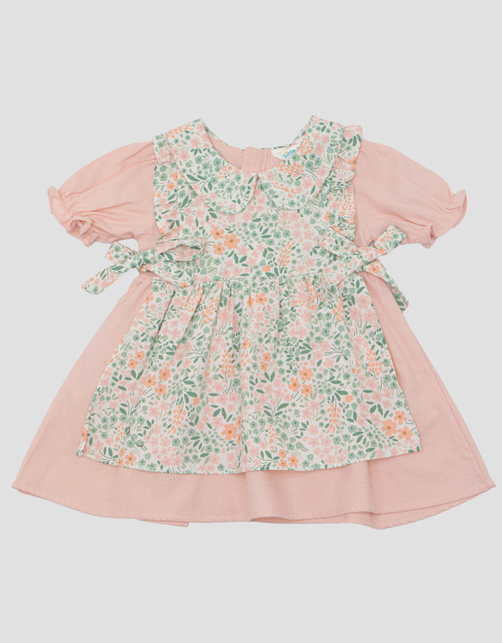 Little M Flower Apron Dress Baby Kids