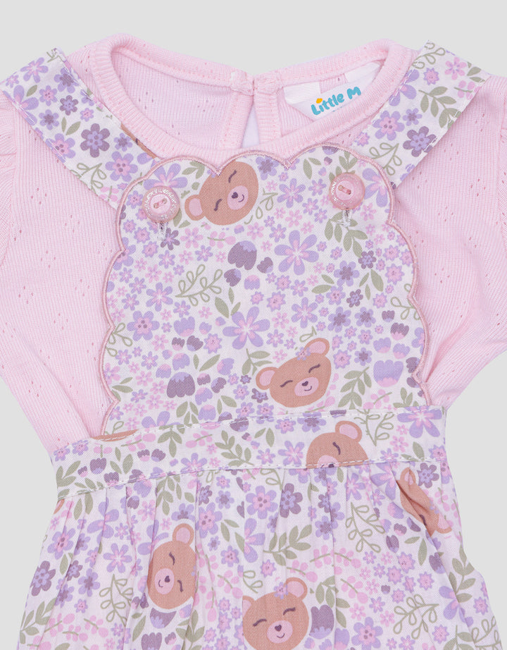 Little M Romper Floral Bear Anak Bayi