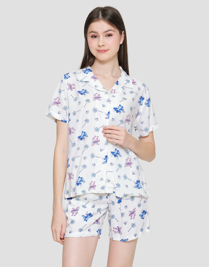 Disney Wite Stitch Set Piyama Wanita