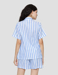 St. Yves Stripe Cotton Setelan Piyama Wanita