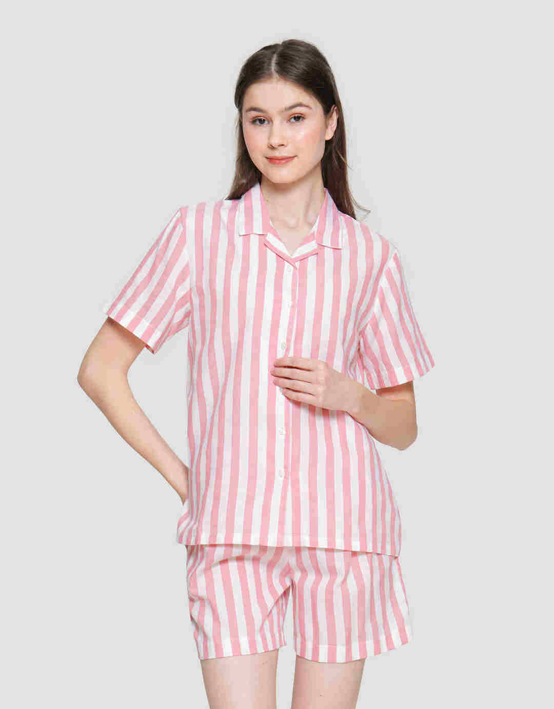 ST. YVES STRIPE COTTON SETELAN PIYAMA WANITA