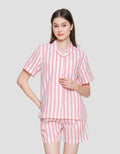 St. Yves Stripe Cotton Setelan Piyama Wanita